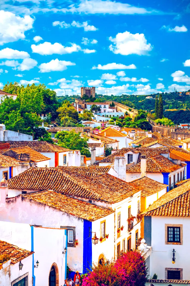 Historic,Walled,Town,Of,Obidos,,Near,Lisbon,,Portugal.,Beautiful,Streets